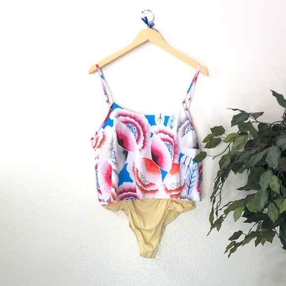 Maternity Floral Bathing Suit - Picture 1 of 6